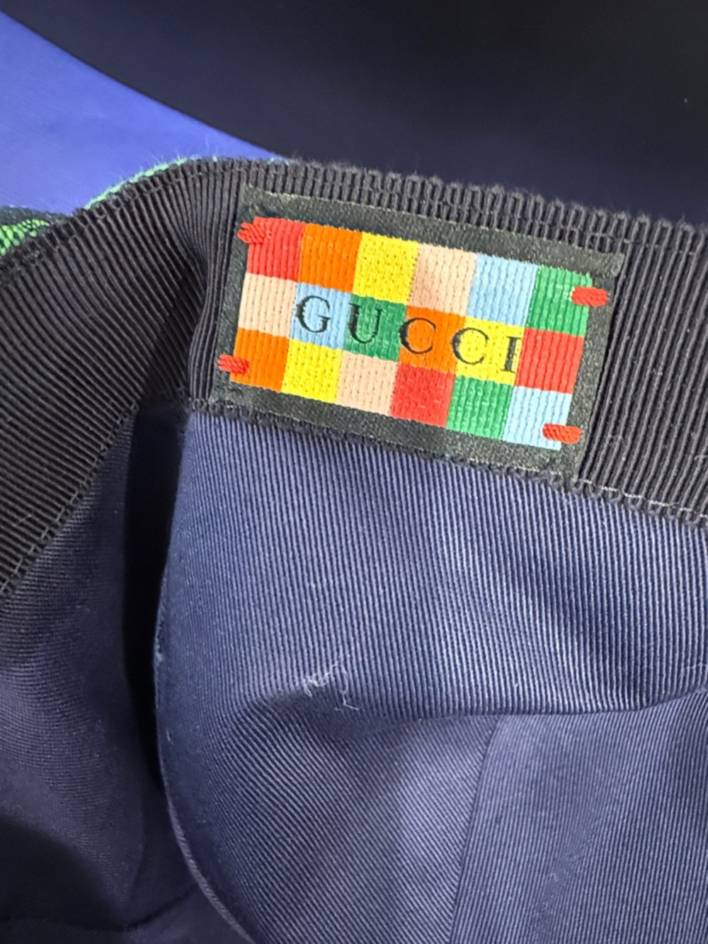 Gucci GG Monogram Green Jacquard Baseball Cap Hat Size M 58 Italy Rare Colorway - Picture 7 of 11